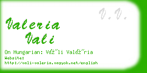 valeria vali business card